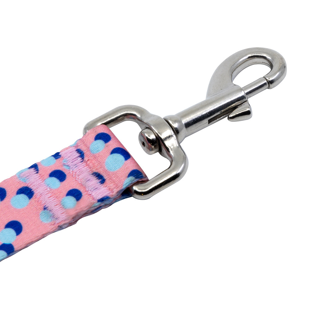 Kawaii Pinku - Pink - Padded Dog Leash - Monro Pets - Royal Blue and Light Blue - Metal Clasp Hook