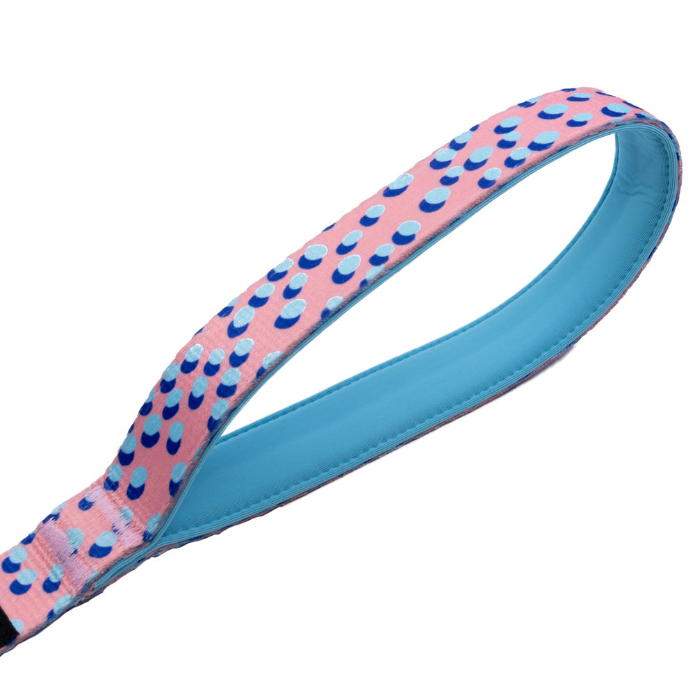 Kawaii Pinku - Pink - Padded Dog Leash - Monro Pets - Royal Blue and Light Blue - Padded Handle