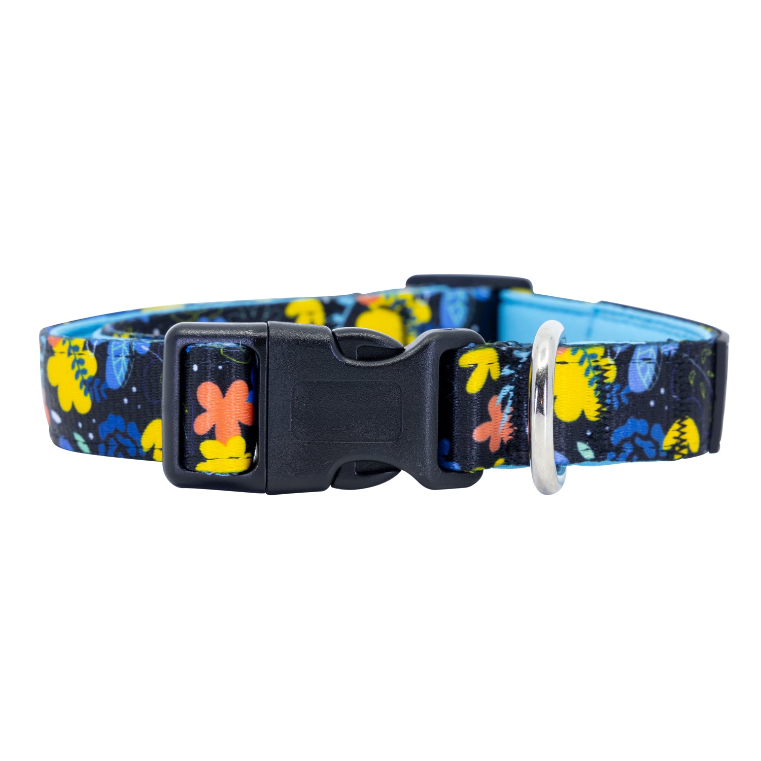 Nights-a-Bloom Dog Collar Buckle and D-Ring Product Shot